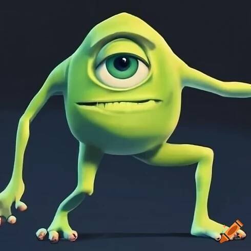 Mike wazowski dancing on Craiyon