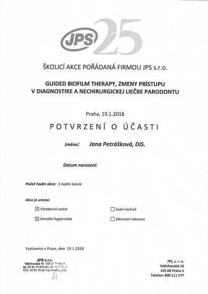 Jana Petrášková, Dis. - Jana Petrášková / Dentální Hygiena