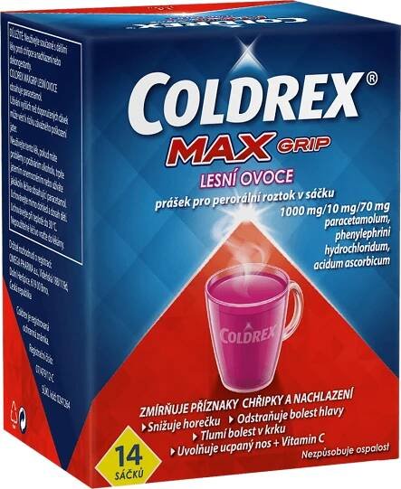 Coldrex MAXGrip Lesní ovoce 14 sáčků