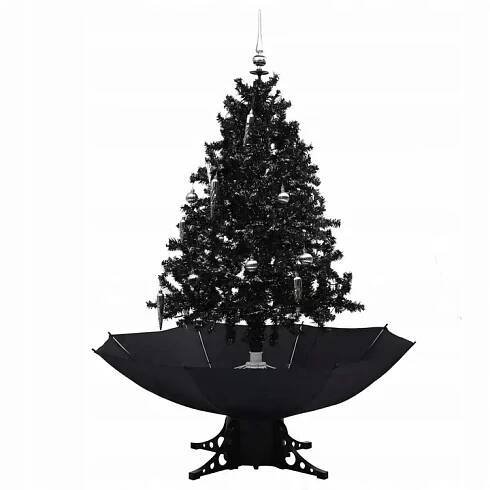 Sněhový vánoční stromek s ozdobami a osvětlením - 140 cm