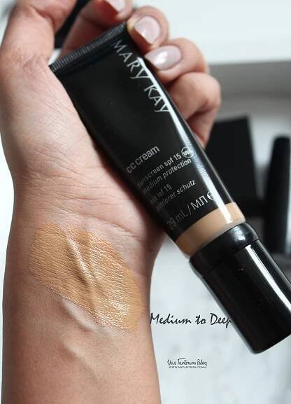 Mary Kay CC Cream Medium to Deep Swatch on MS Tantrum Blog