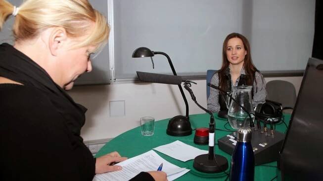Kristina odpovídala na otázky moderátorky Patricie Strouhalové