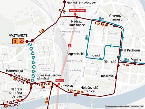 Dopravní uzavírky a výluky tramvají a autobusů na Praze 7 od 18. srpna | Kurzy.cz