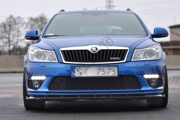 Škoda Octavia 2 RS Facelift spoiler pod přední nárazník Maxton design
