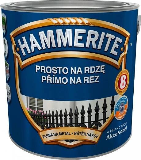 Akzo Nobel Hammerite přímo na rez antikorozní barva hladká černá, 2,5L od 1 549 Kč - Heureka.cz