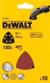 DeWALT DT3094 - PAPÍR BRUSNY PRO DELTA BRUSKU 93*93 P180, 10ks