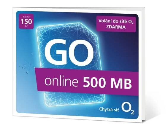 O2 GO SIM ONLINE 150Kč