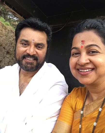 Sarath Kumar With His Wife Radhika