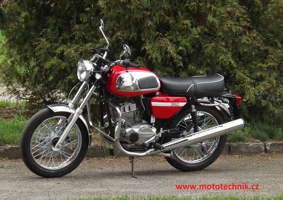  JAWA 350/640 - RETRO 634, červená renó 