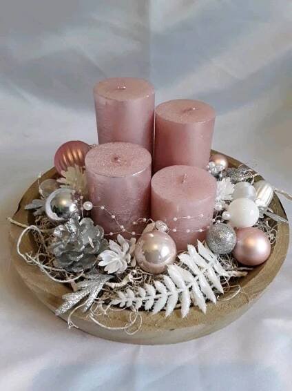 Adventskranz | Deko kerzen weihnachten, Weihnachten christbaumschmuck, Advent und weihnachten basteln