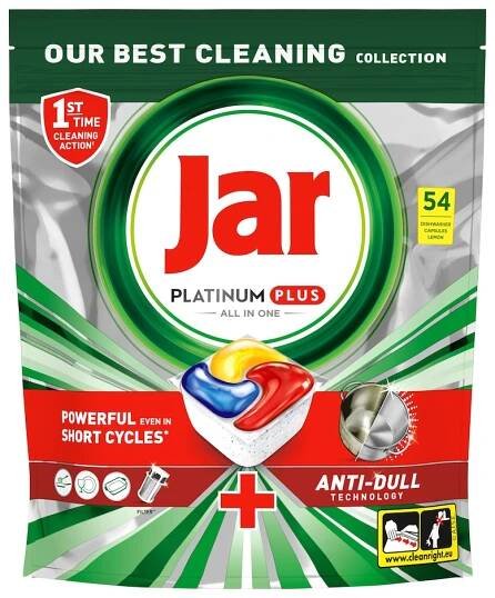 Jar Platinum Plus All In One Kapsle Do Automatické Myčky Nádobí Lemon, 54 ks