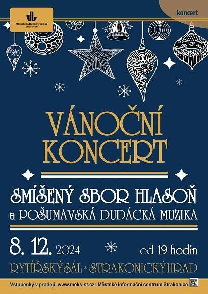 VÁNOČNÍ KONCERT - Smíšený sbor Hlasoň a Pošumavská dudácká muzika / 2024 - program a vstupenky online