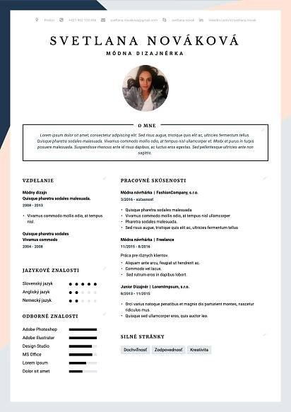 Moderný životopis in 2020 | Lorem ipsum, Presov, Mollis