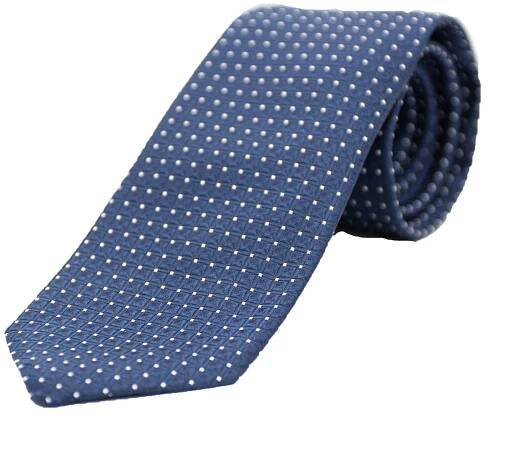 Blue patterned tie