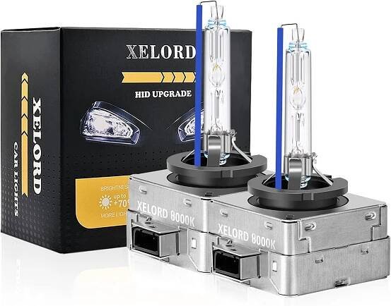 🔥 2ks XELORD D1S Xenonové žárovky 8000K bílé, 12V 35W HID, ULTRA  - Osvětlení pro osobní vozidla