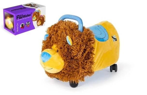* FUNNY WHEELS Rider Ride-On lvíček plyšový růžový 50 cm odrážedlo - Odrážedla | Hračky Mihaj