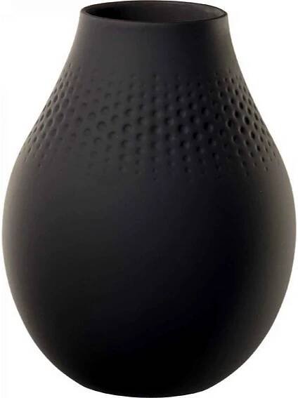 Villeroy & Boch Collier Noir porcelánová váza Perle, 20 cm | Viame.cz