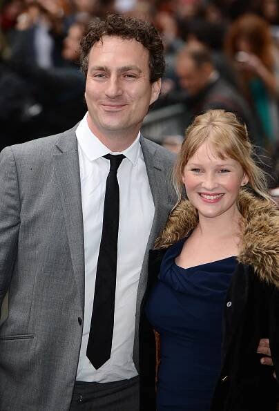 Joanna Page and James Thornton at the premiere of The Dark Knight Rises.