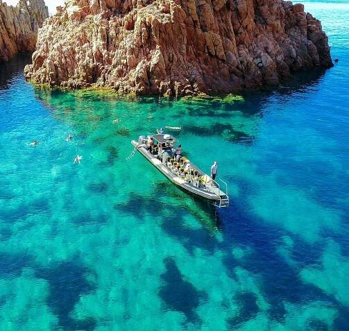 Calvi, city center and large sandy beach in the heart of La Balagne in Corsica