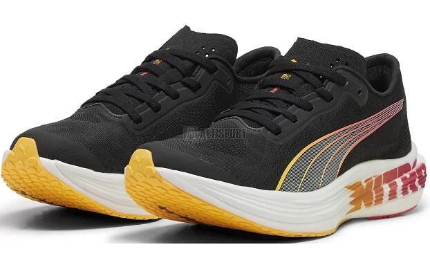 Dámské boty PUMA DEVIATE NITRO ELITE 2 FF WNS 309696_01 BLACK/SUN STREAM/SUNSET GLOW velikost: EU 37,5 (UK 4,5)