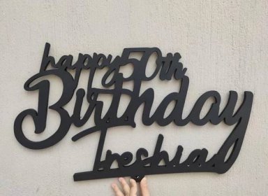 Happy Birthday Sign, Happy 1st Birthday Sign, Happy Birthday Yard Sign, Happy Birthday Acrylic Sign, Laser Cut Name
