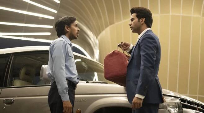Adarsh Gourav and Rajkummar Rao in Netflix's 