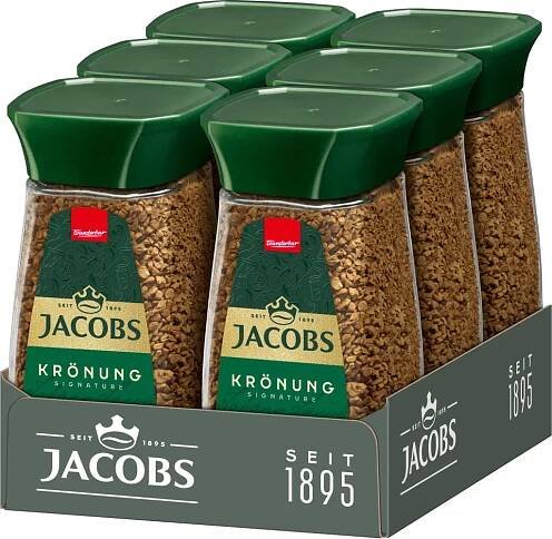 JACOBS Krönung löslicher Kaffee 6 x 200 g Gläser Produktbild 