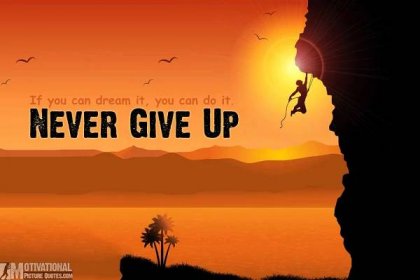 motivational pictures with quotes-never give up picture