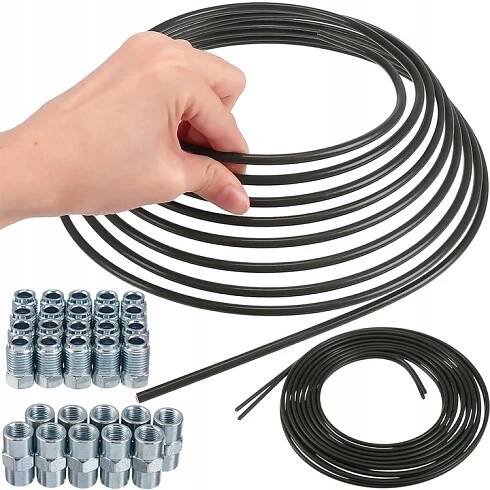 TRUBKA TRUBKA PRO BRZDOVÉ POTRUBÍ 10 M 4,75 MM + SADA KONCOVEK SPOJEK