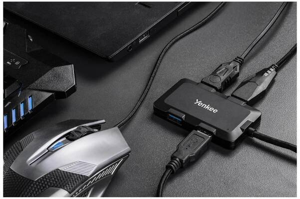 Yenkee - USB Rozbočovač 4xUSB 3.0 černá