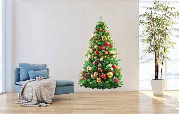 nálepka samolepky na vánoční stromek na zeď sklo 100 cm za 319.00CZK - Allegro