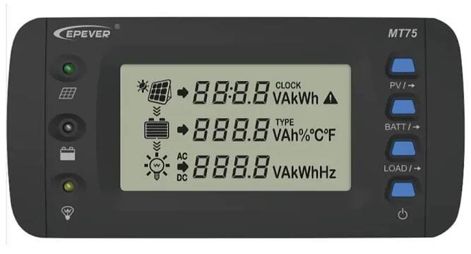 EPever MT-75 - displej k regulátoru MPPT