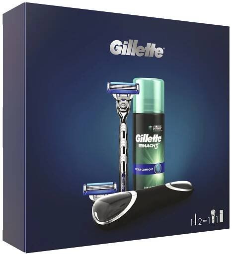 Kazeta GILLETTE Mach3 (komplet. strojek + 1 NH+ gel 75 ml + pouzdro) 129 Kč