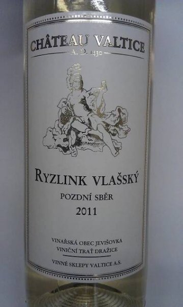 Víno Ryzlink Vlašský 2011, pozdní sběr, CHÂTEAU VALTICE - Vinné sklepy Valtice