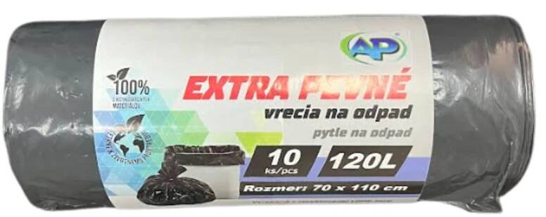 APOLOSPOL Pytle na odpadky 120L 10ks černý (20)