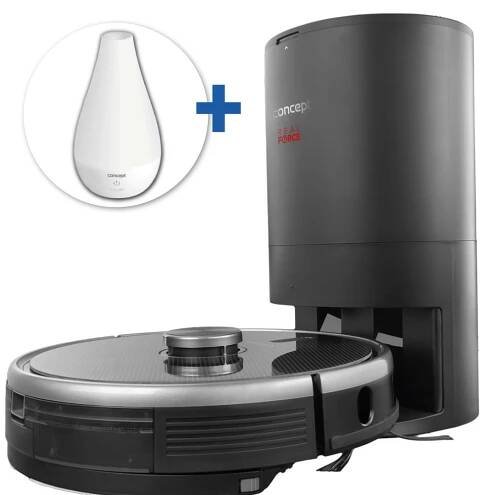 Robotický vysavač a mop 3v1 Concept VR3520 3v1 Real Force Laser Complete Clean Care UVC + DÁREK - zvlhčovač vzduchu