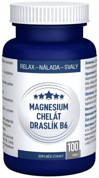 Clinical Magnesium chelát + Draslík + B6 100 tablet