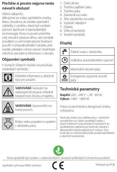 Uživatelský manuál Beko STM4116B - Zbozi.cz