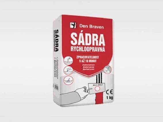 Den Braven Rychloopravná sádra, 1 kg nakoupit u OBI