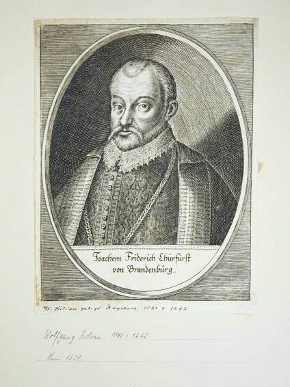 Kupferstich Joachim Friedrich Kurfürt von Brandenburg 1700er 1800er 