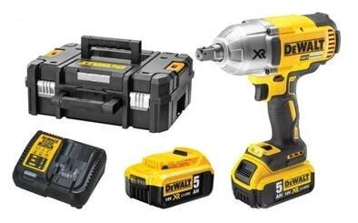 AKUMULÁTOROVÝ RÁZOVÝ UTAHOVÁK 1/2'' 18V BEZKARTÁČOVÝ 2X5.0AH KUFR DEWALT