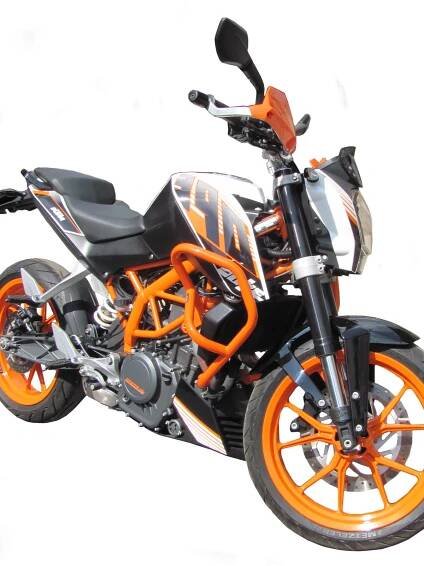Padací rám HEED pro KTM 390 DUKE (2013 - 2016) - oranžový