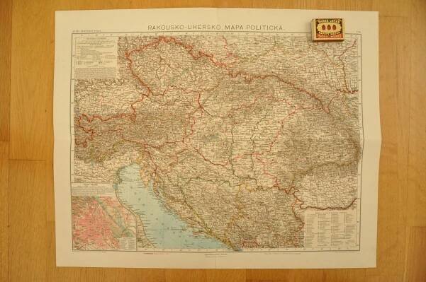RAKOUSKO-UHERSKO - MAPA - NÁSTUPNICKÉ STÁTY - ČESKOSLOVENSKO - 1924