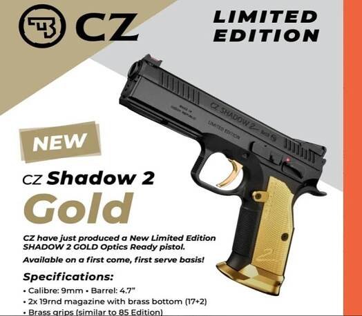 CZ Shadow 2 Gold Edition cal.9mm Luger