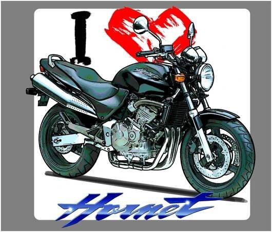 FMRA samolepka I LOVE Honda Hornet | BONMOTO