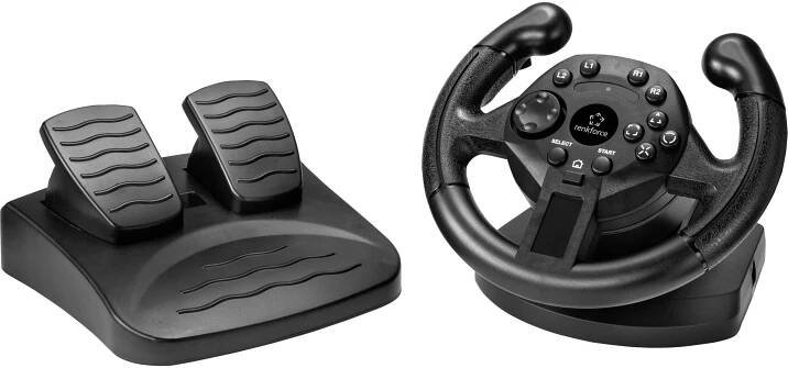 Renkforce RF-GW-200 volant USB PC, PlayStation 3 černá vč. pedálů