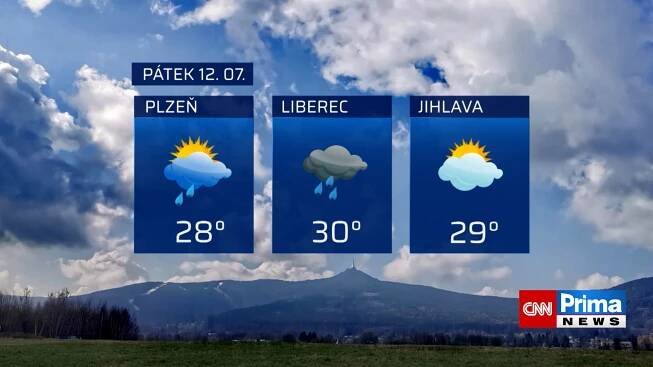 Předpověď počasí 12. 7. 2024