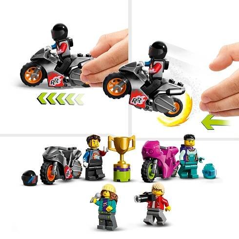 Originálne LEGO 60361 City - Extrémna kaskadérska výzva VEĽKÁ SADA Informácie o bezpečnosti a zhode výrobku Nevhodné pre deti do určitého veku. Používať pod dohľadom dospelej osoby.