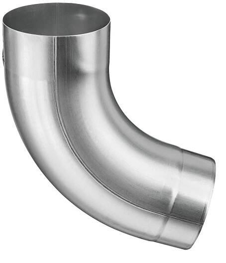 Okapové koleno ocel; stříbrné; ø 100 mm; 72 °