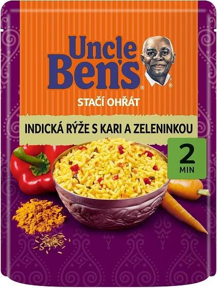 UNCLE BEN'S Stačí ohřát Indická rýže s kari a zeleninou 250 g